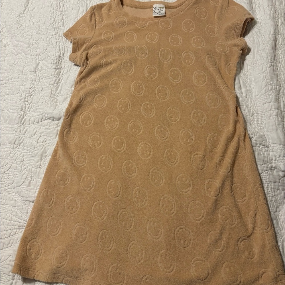 Offline by Aerie Smiley Face Tan Dress terry cloth - Picture 3 of 7